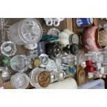 A QUANTITY OF 20TH CENTURY GLASSWARES to include Orrefores, Rosenthal, Medina, two decanters, a