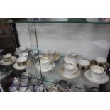 A COLLECTION OF ANTIQUE PORCELAIN TEACUPS and saucers