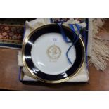 A SEVRES PORCELAIN PLATE, 23cm diameter with original box