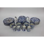 A BURLEIGHWARE BLUE AND WHITE POTTERY PART DINNER SERVICE and further similar ceramics, meat