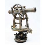 AN OLD BRASS THEODOLITE, the central compass signed Keuffel & Esser Co., New York and numbered