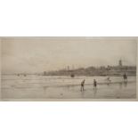 TREVOR HADDEN A William Lionel Wylie, 'Golfing on the beach', etching, signed in pencil in the