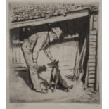 LIONEL LINDEAY (1874-1961) 'Old Mac' etching, signed in pencil in the margin and indistinctly