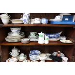 A QUANTITY OF CERAMICS to include part teasets, a Royal Worcester coffee can and saucer, a Spode