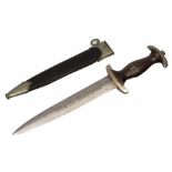 A GERMAN WORLD WAR II S. A. DAGGER issued from the Niederrheim District, overall 36.5cm in length