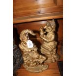 20th CENTURY DOOR PORTERS, Punch and Judy, 30cm in height