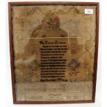 AN EARLY 19TH CENTURY NEEDLEWORK SAMPLER Anne Stopforth's work 'The Youth's Request' within a