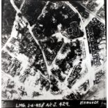 A QUANTITY OF WORLD WAR II AERIAL PHOTOGRAPHS depicting the aftermaths of air raids on German cities