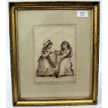 'TIS MY DOLL' designed by H Singleton and etched by C Knight, an engraving of two children