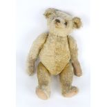 A FINE 1920's ENGLISH MOHAIR TEDDYBEAR, possibly Farnell, 53cm in height