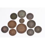 A GROUP OF LATE 18TH AND EARLY 19TH CENTURY NORWICH COPPER TOKENS of various dominations from a