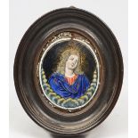 ATTRIBUTED TO NICOLAS LAUDIN (FRENCH, 1629-1698), A LIMOGES ENAMEL OVAL PLAQUE, depicting the