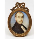 ANDREA DE CASTRO (ACT.c 1820-1850), a head and shoulders portrait miniature of a gentlemen with