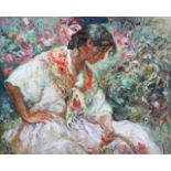 JOSE ROYO (b. 1945) 'Atardecer', signed and dated '91, oils on canvas, 100 x 100cm