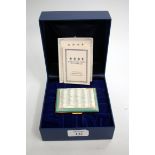 A HALCYON DAYS ENAMELLED BOX, the year 2001 with original box and certificates