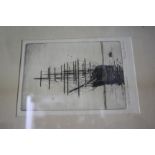 A SMALL GROUP OF DECORATIVE ETCHINGS AND PASTEL,  'The Cutty Sark at Falmouth' by Bruce Irving, '