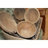 A QUANTITY OF VARIOUS VICTORIAN AND LATER KITCHENALIA  to include elm bowls, sugar cutters, two