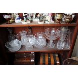 A QUANTITY OF VARIOUS CUT GLASS WARE