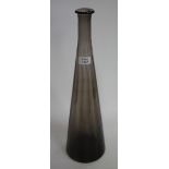A CONICAL ART GLASS BOTTLE VASE, possibly Whitefriars, 51.5cm high