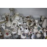 A COLLECTION OF CRESTED CHINA to include two Goss model pine cones with the Shipton-on-Stour crest