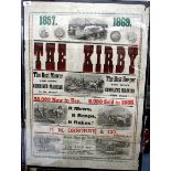 A 19TH CENTURY NORTH AMERICAN AGRICULTURAL ADVERTISING POSTER, 1857-1869 with a Kirby Best Mower '