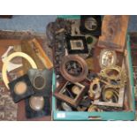 A COLLECTION OF VARIOUS SMALL PICTURE FRAMES, frames for miniatures etc