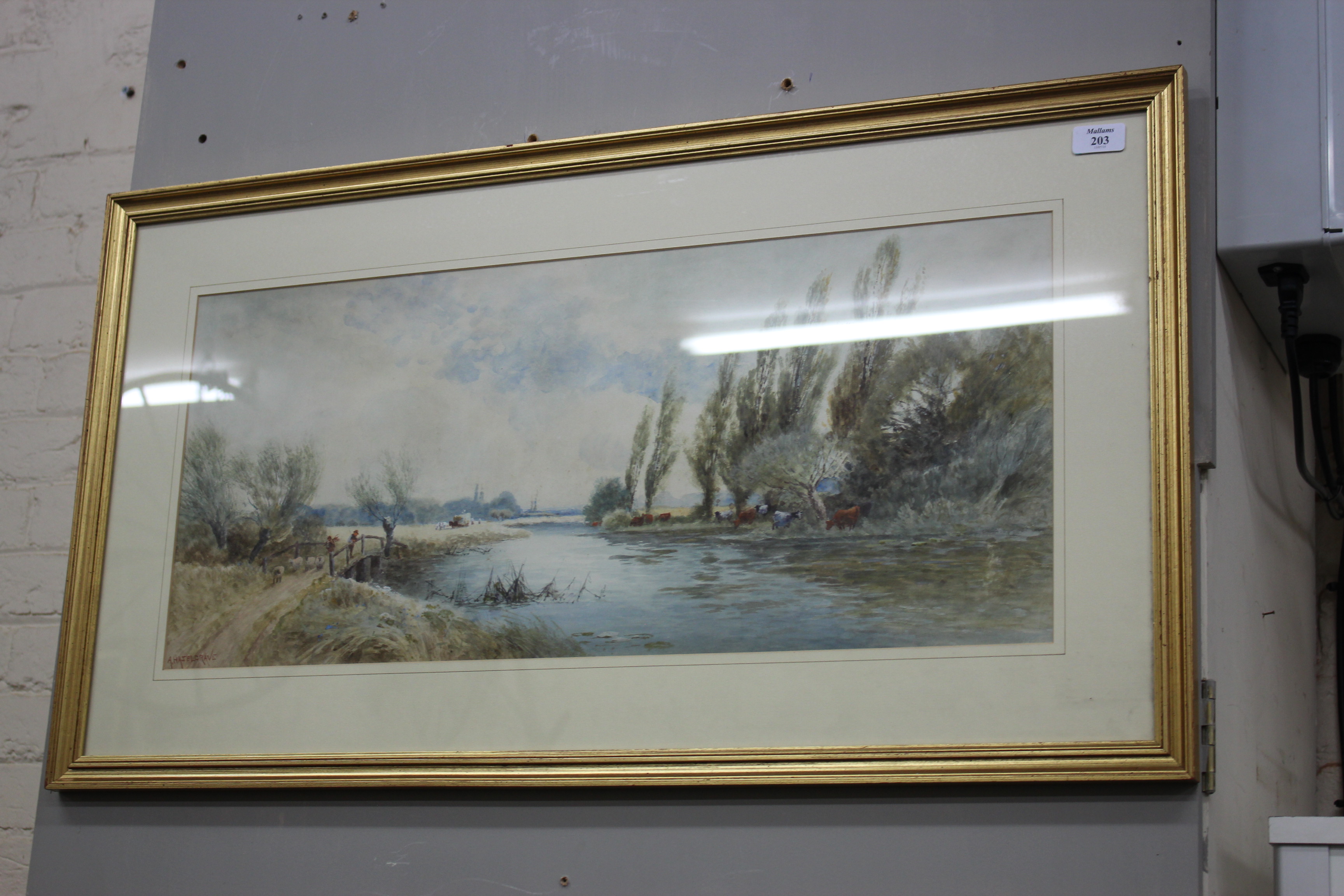 ADELAIDEL. HASLEGRAVE (1857-20TH CENTURY) 'A Peaceful Day on the River', watercolour, signed lower