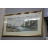 ADELAIDEL. HASLEGRAVE (1857-20TH CENTURY) 'A Peaceful Day on the River', watercolour, signed lower
