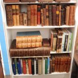 A QUANTITY OF VARIOUS BOOKS some modern, some leather bound volumes of literature etc