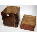 A WASTE PAPER BIN made from a 19th Century encyclopedia and a box in the form of an old book (2)