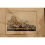 A SET OF FOUR 19TH CENTURY NAVAL PRINTS 'after Whitcombe', published 1816 The Strand for J Jenkins