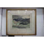 SIR CHARLES JOHN HOLMES (1868-1936) "Glaramara", watercolour, signed inscribed and dated 1922