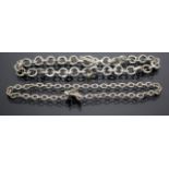 TWO SILVER DESIGNER CHAINS BY ANITA RUTLIN acquired from Justice (2)