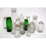 A GROUP OF 15 VARIOUS SWEET SHOP JARS of varying ages and sizes, the largest 52cm high