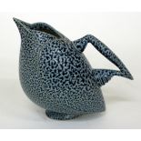 ANTHONY THEAKSTON (b. 1965), a blue salt glazed bird jug, 11cm high