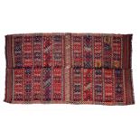 AN EARLY 20TH CENTURY EASTERN ANATOLIAN BROCADED WOOL KELIM constructed in two sections with