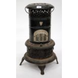 A BLACK ENAMELLED CONSERVATORY HEATER, The Valor, 62cm tall