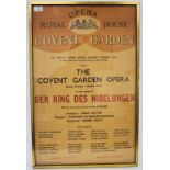 A LATE 1950'S / EARLY 1960'S ROYAL OPERA HOUSE COVENT GARDEN ADVERTISING POSTER for The Covent