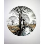 MARTIN TAYLOR  - 'WINTER' COLOURED ETCHING signed inscribed and numbered 60/150 in pencil in the