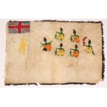 A COASTAL GHANA, FANTE TRIBE, ASAFO FLAG decorated soldiers and the Union Jack, 120 x 90cm