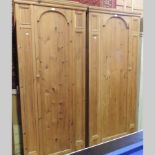 A pine single wardrobe, 86cm, together w