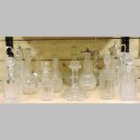 A collection of cut glass and crystal de