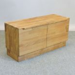 An engineered oak shoe box, 90cm