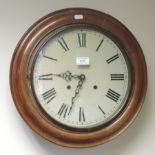 A Victorian mahogany cased dial clock, w