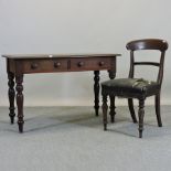 A Victorian mahogany side table, 121cm,