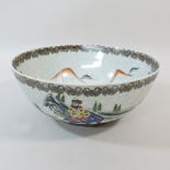 A Chinese porcelain bowl, decorated with