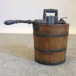 A Victorian butter churn, stamped Alexan