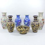 A pair of Japan pattern pottery vases, 3