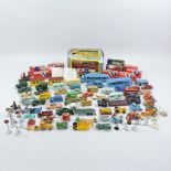 A collection of diecast toy vehicles, to