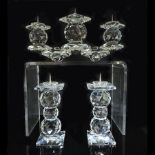 A pair of Swarovski candlesticks, boxed,